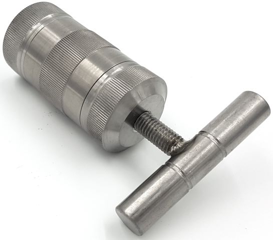 Titanium T Pollen Press Tool Precision Cut Heavy Duty Metal T Handle Shape, Spice Tablet Maker Crusher
