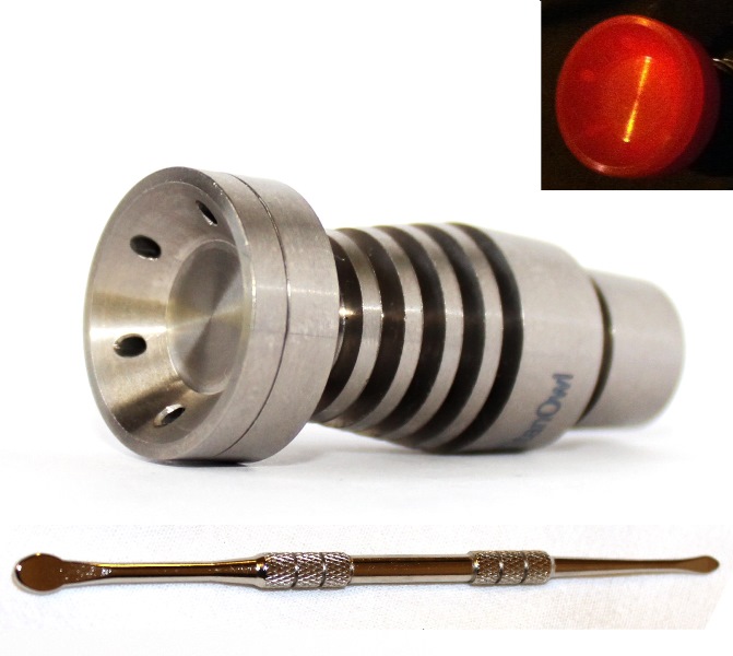 Original TitanOwl MALE Titanium Nail size 14/18mm with stainless steel carving tool