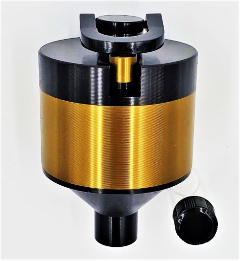 Powder Spice Grinder Hand Mill Funnel - Metal 3 Piece 2.12 inch Black/Gold Color - Click Image to Close