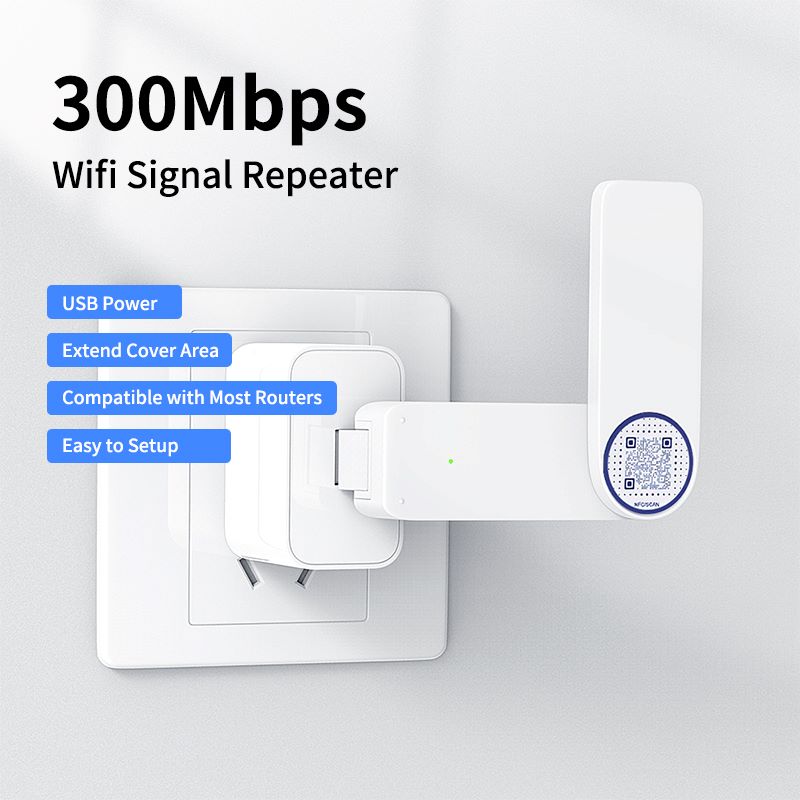 WiFi to Ethernet Adapter for Printer Smart TV Blu-Ray Playstation Xbox USB Powered Repeater Omnidirectional Antenna - Click Image to Close