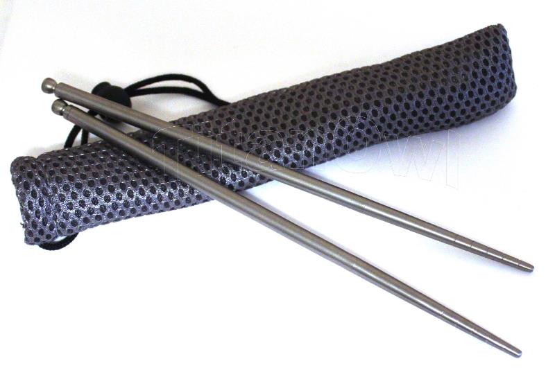 Titanium (TI) Super Strong Lightweight Professional Chopsticks Drawstring Breathable Storage Bag