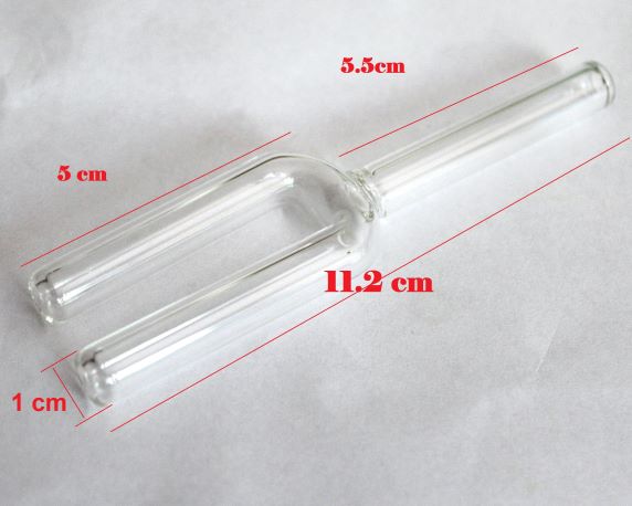 2 x Glass Double Barrel Straw Nasal Cleaning Rinse Wash Nose Tool 11.5cm long with Outer diameter 1cm