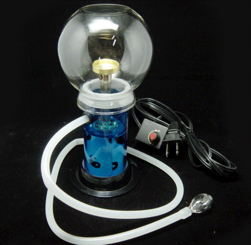 VP 500 Herbal & Aromatherapy Vaporizer with Acrylic Base, Glass Cover and brass bowl