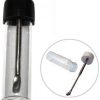 Glass Vial with Telescopic Spoon , 2 inch tall