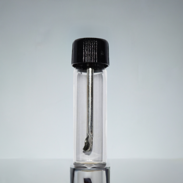 Glass Vial with Telescopic Spoon , 2 inch tall