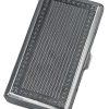 Cigarette Case Victorian Style Metal Holder for Regular, King and 100's Size Pocket Protective Security Wallet (ES100, Silver)