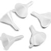 Mini Funnel 5-Pack for Lab Bottles, Sand Art, Perfume, Spice, Powder, Essential Oil, Recreational, Kitchen Food Grade Small Plastic (Clear)
