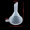 Mini Funnel 5-Pack for Lab Bottles, Sand Art, Perfume, Spice, Powder, Essential Oil, Recreational, Kitchen Food Grade Small Plastic (Clear)