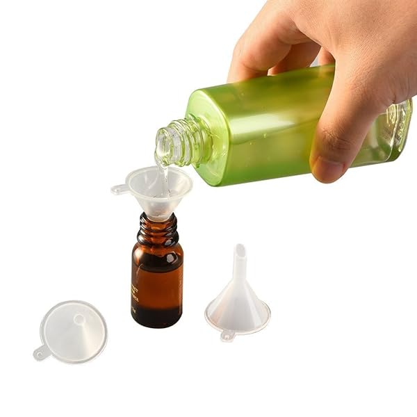 Mini Funnel Small 20-Pack for Lab Bottles, Sand Art, Perfume, Spice, Powder, Essential Oil, Recreational, Kitchen Food Grade Plastic